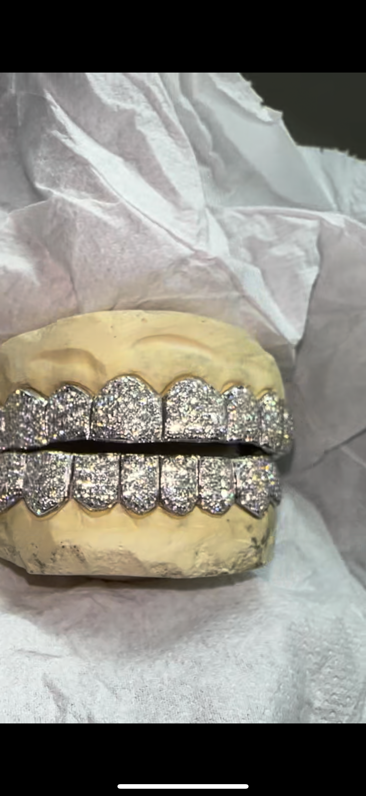 Full Bust Down VVS Moissanite HoneyComb Style Diamond Grillz