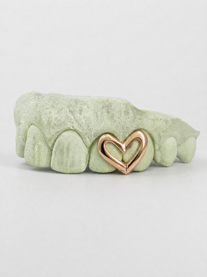 Custom Open Heart Open Face Grillz