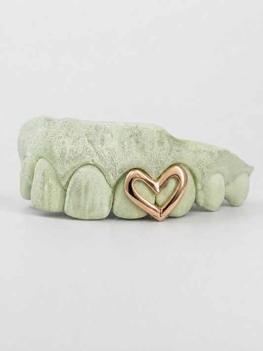 Custom Open Heart Open Face Grillz