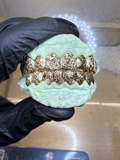 Rose Cut Grillz With Diamond Dust