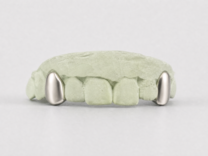 2 Pc Silver/Gold Cap Teeth
